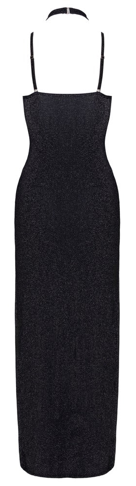 Cottelli PARTY halterneck glamourjurk - Zwart - Cottelli PARTY - SKU: 27191421021