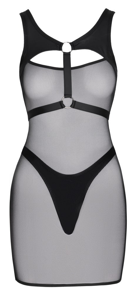 Cottelli PARTY mini-jurk met net harnas - Zwart - Cottelli PARTY - SKU: 27191691021