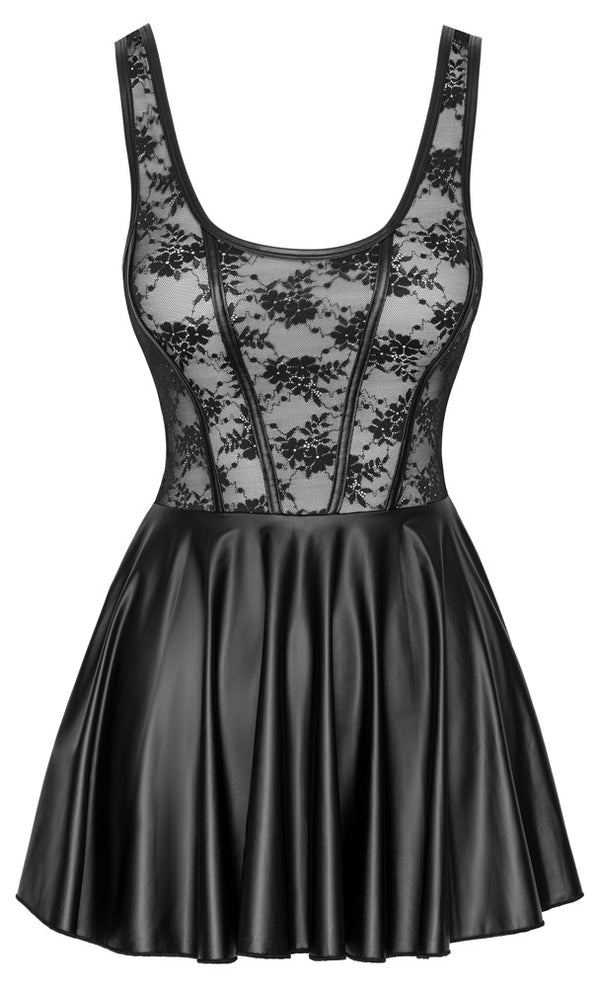 Cottelli PARTY jurk met kant bovenstuk - Zwart - Cottelli PARTY - SKU: 27191771021