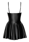Noir Mini-jurk strapless met korset en zwierige rok - Zwart