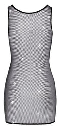 Cottelli PARTY Mini-jurk met jarretels en stras - Zwart