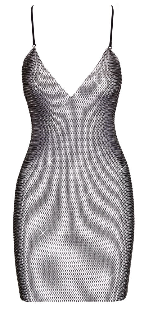 Cottelli PARTY fonkelende mini jurk S/M - Zwart - Cottelli PARTY - SKU: 27192746111