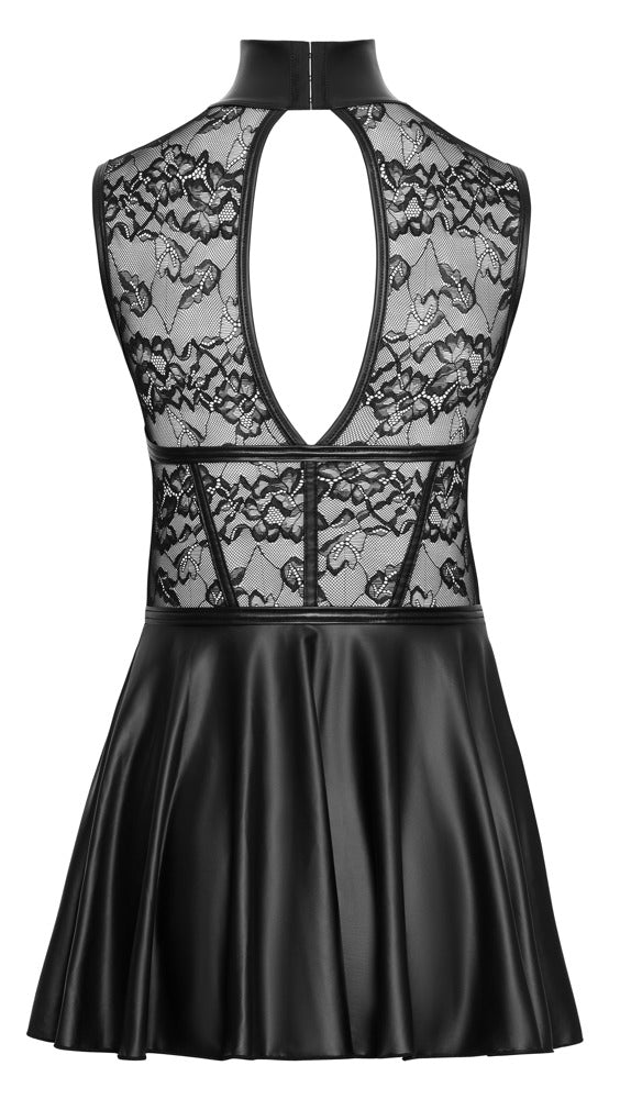 Cottelli PARTY Mini-jurk open cup met kant - Zwart - Cottelli PARTY - SKU: 27192821021