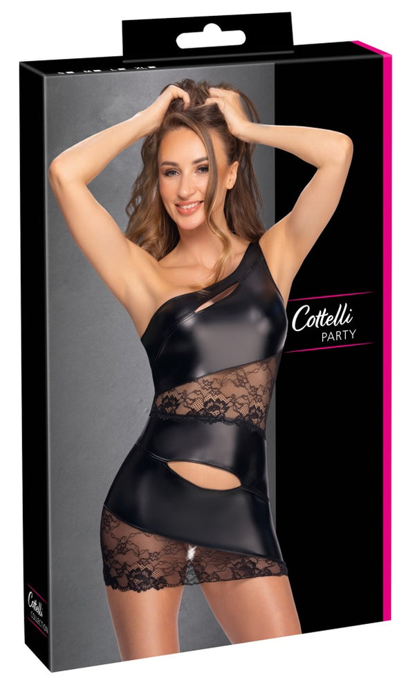 Cottelli PARTY asymmetrische jurk - Zwart - Cottelli PARTY - SKU: 27193121021