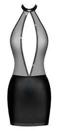 Noir Mini-jurk met cold shoulder & backless - Zwart
