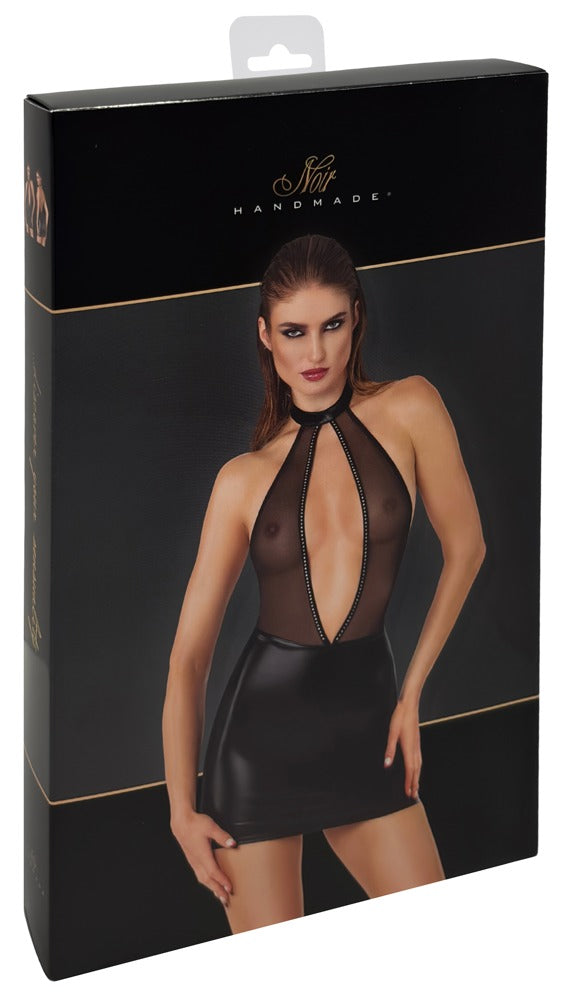 Noir mini-jurk met cold shoulder - Zwart - Noir - SKU: 27193801021