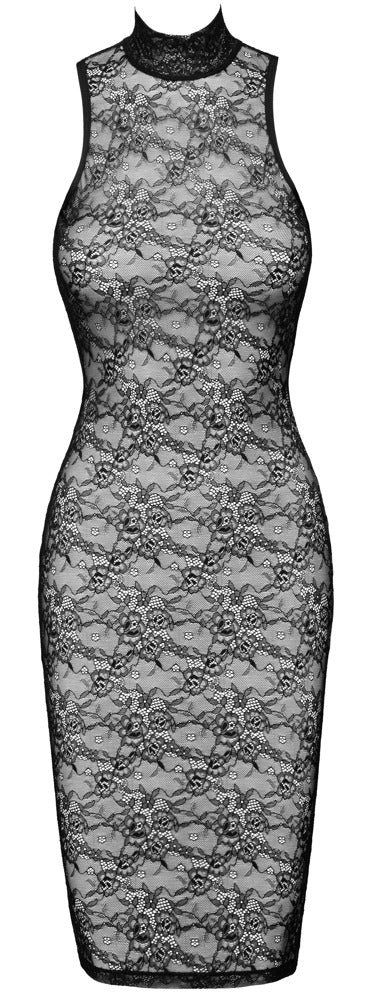 Cottelli LINGERIE kant jurk met bloemenpatroon - Zwart - Cottelli LINGERIE - SKU: 27194871021