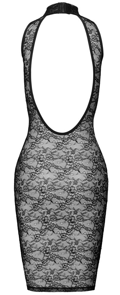Cottelli LINGERIE kant jurk met bloemenpatroon - Zwart - Cottelli LINGERIE - SKU: 27194871021