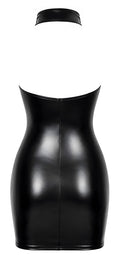Noir wetlook mini-jurk - Zwart