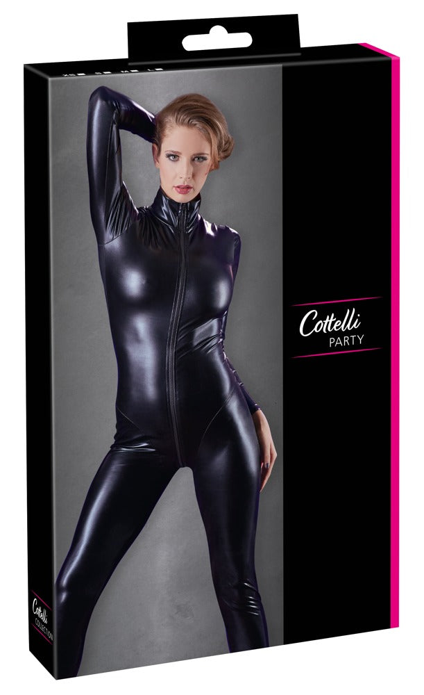Cottelli PARTY Jumpsuit met lange mouwen en opstaande kraag - Zwart