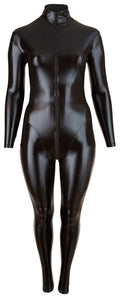 Cottelli CURVES Jumpsuit met lange mouwen en 2-weg ritssluiting - Zwart