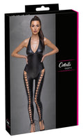 Cottelli PARTY jumpsuit met vetersluiting - Zwart