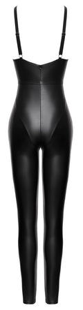 Cottelli PARTY Jumpsuit met zilverkleurige details - Zwart