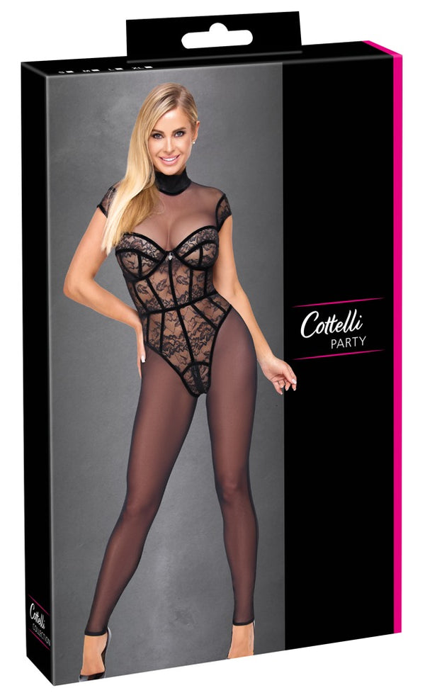 Cottelli PARTY Jumpsuit - Zwart - Cottelli PARTY - SKU: 27308981021
