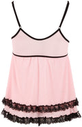 Cottelli LINGERIE Babydoll met kant en jarretels - Roze