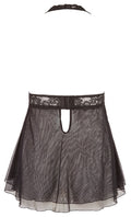 Cottelli CURVES Babydoll halterneck met split cups - Zwart