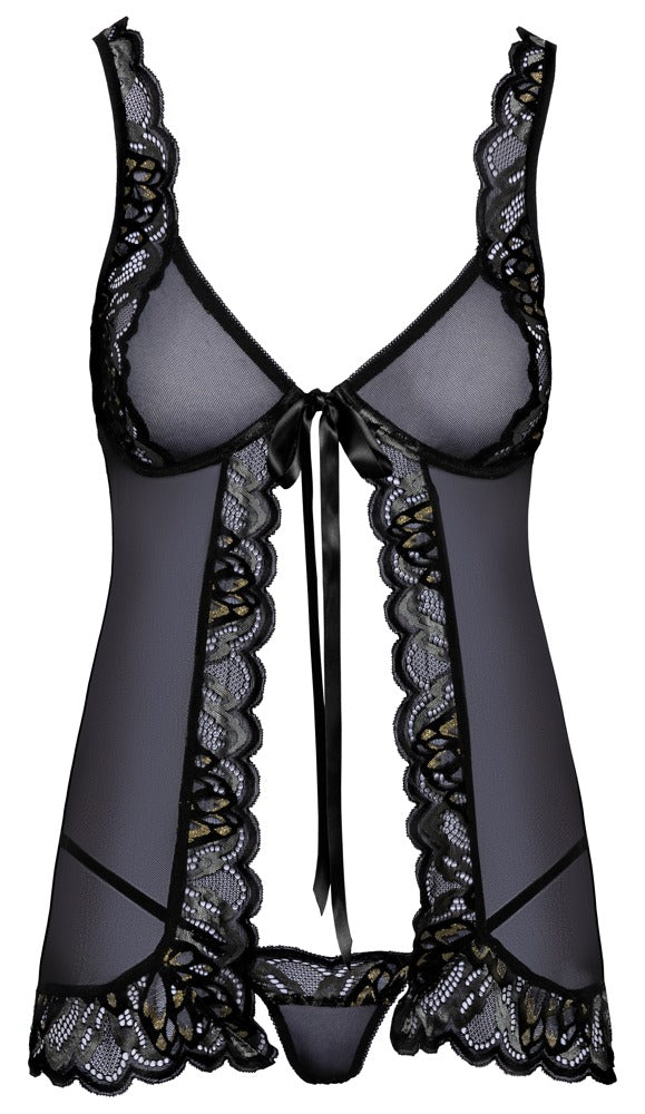 kissable elegante kant babydollset - Zwart - kissable - SKU: 27414741111