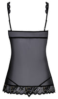 kissable elegante kant babydollset - Zwart