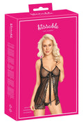 kissable elegante kant babydollset - Zwart