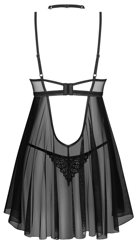 Obsessive Donarella 3-delige set Babydoll-set - Zwart - Obsessive - SKU: 27417091141
