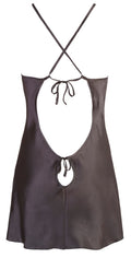 Cottelli LINGERIE Chemise met spaghetti jarretels - Zwart
