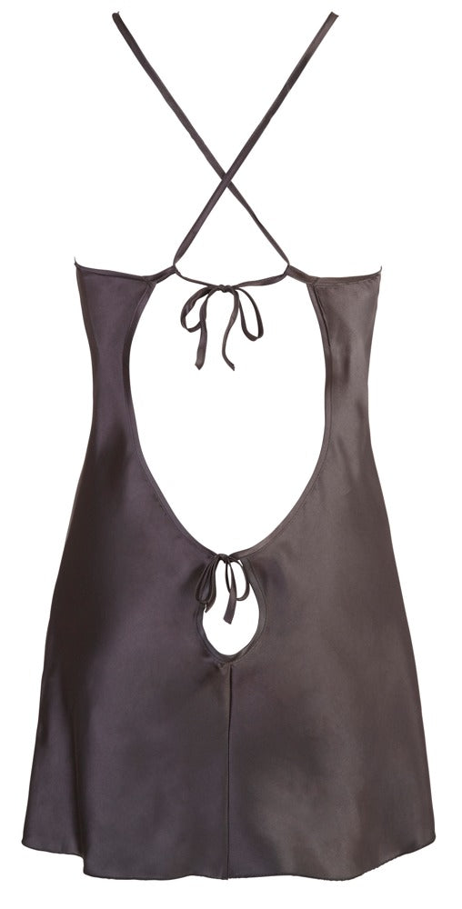 Cottelli LINGERIE Chemise met lage rug - Zwart - Cottelli LINGERIE - SKU: 27500071021