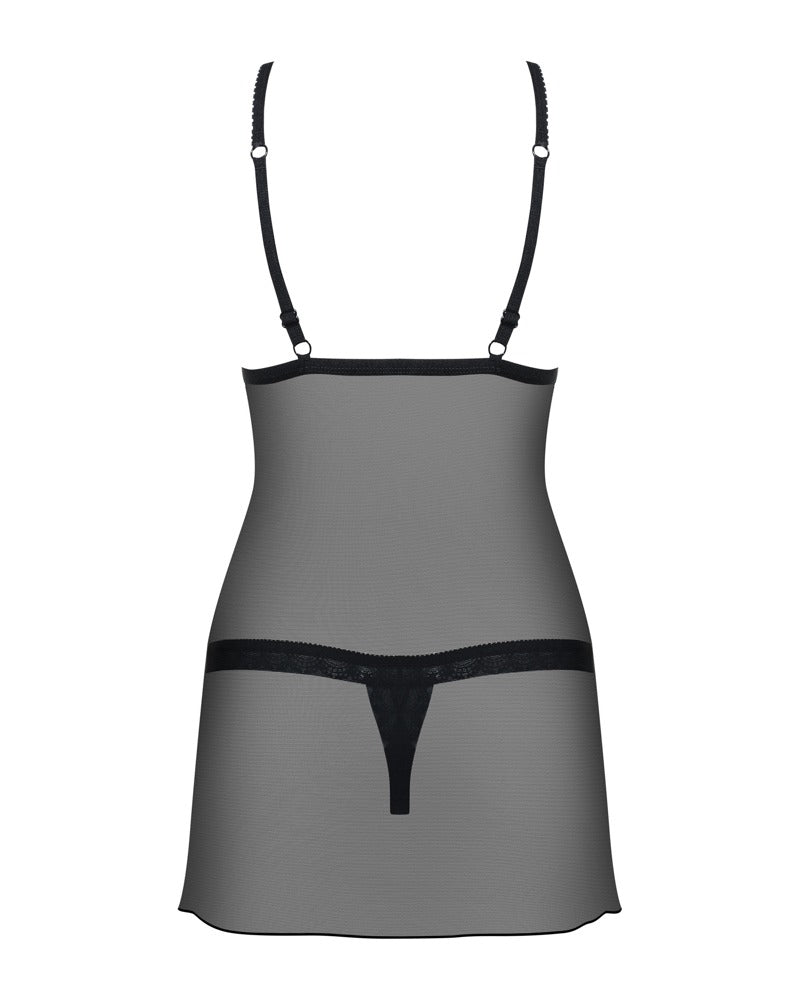 Obsessive zwarte chemise jurk - Zwart