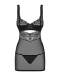 Obsessive Chemise met kant - Zwart