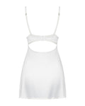 Obsessive Chemise met tule en borduurwerk - Wit