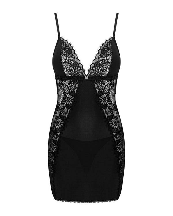 Obsessive negligé Maderris set - Zwart - Obsessive - SKU: 27514531941