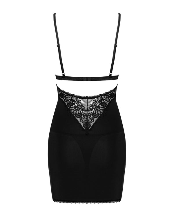 Obsessive negligé Maderris set - Zwart - Obsessive - SKU: 27514531941