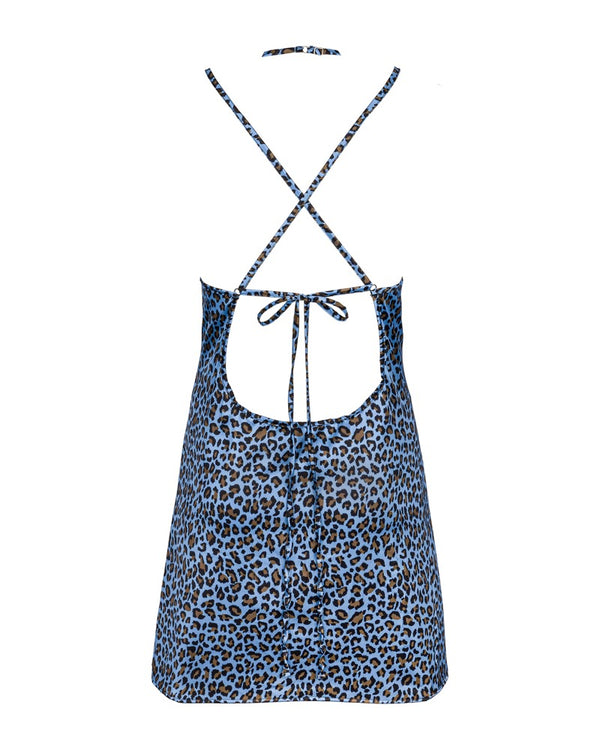 Obsessive chemise met thong - Blauw - Obsessive - SKU: 27514704111