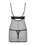 Obsessive negligé en string set Redella - Zwart