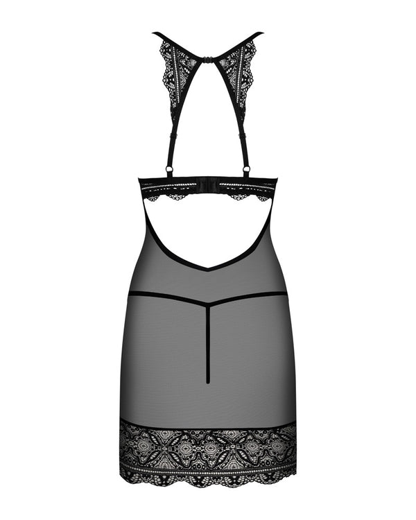 Obsessive chemise met gewatteerd bra - Zwart - Obsessive - SKU: 27515181111