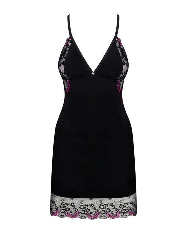Obsessive Vanessme chemise & thong - Zwart - Obsessive - SKU: 27515421111