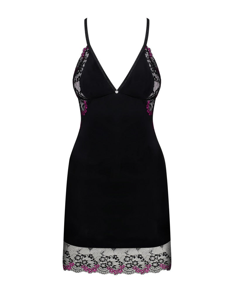 Obsessive Vanessme chemise & thong - Zwart