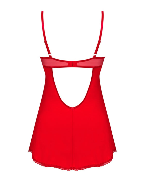 Obsessive Ingridia jurk met thong - Rood - Obsessive - SKU: 27516073141