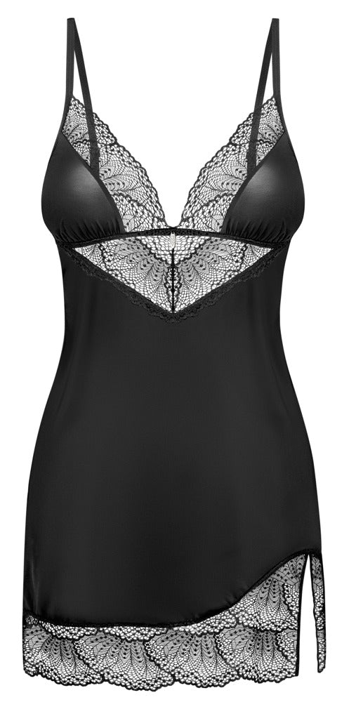 Obsessive Lobellis chemise set - Zwart - Obsessive - SKU: 27516901141