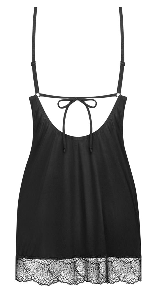 Obsessive Lobellis chemise set - Zwart - Obsessive - SKU: 27516901141