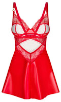Obsessive Chemise met transparant kant - Rood
