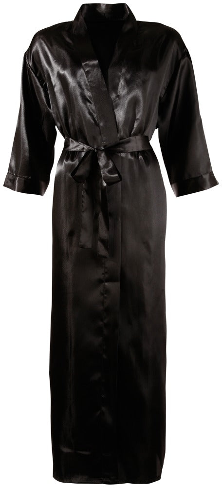 Cottelli LINGERIE kimono met ceintuur - Zwart - Cottelli LINGERIE - SKU: 27602231111