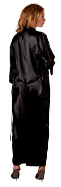 Cottelli LINGERIE Kimono satijn met ceintuur - Zwart