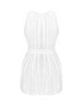 Obsessive Peignoir doorschijnend met kant - Wit