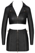 Cottelli PARTY Clubwear set met koperkleurige details - Zwart