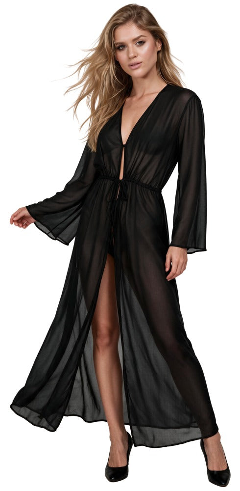 Cottelli LINGERIE lange kimono met uitlopende mouwen