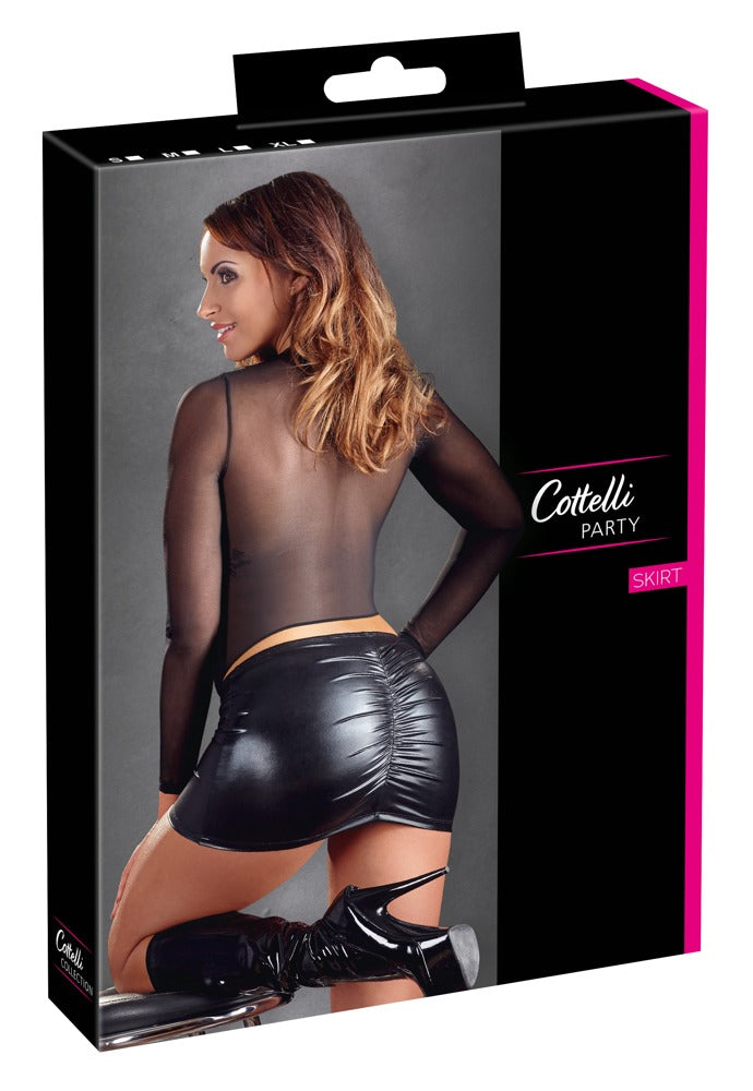 Cottelli PARTY Minirok met ruches - Zwart