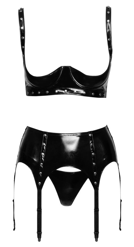 Black Level vinyl set met klinknagels - Zwart - Black Level - SKU: 28201451022