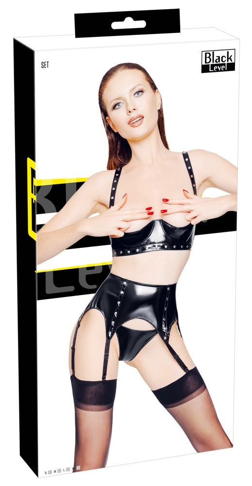 Black Level vinyl set met klinknagels - Zwart - Black Level - SKU: 28201451022