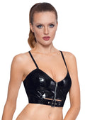 Black Level vinyl top met rits - Zwart