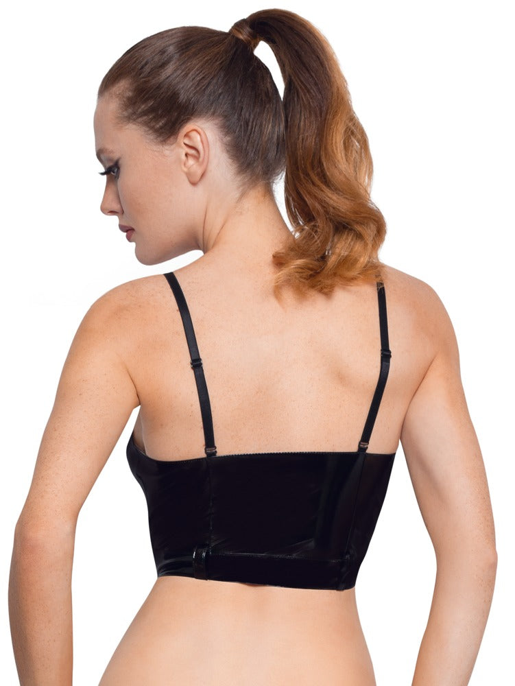 Black Level vinyl top met rits - Zwart